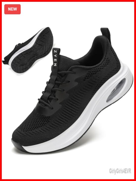 Wide Toe Box Women\'s Road Running Shoes Breathable Mesh Air Cushion Athletic
